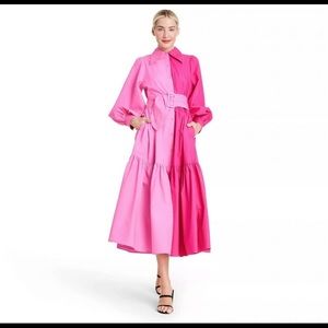 Christopher John Rogers x Target Pink Shirt Dress
